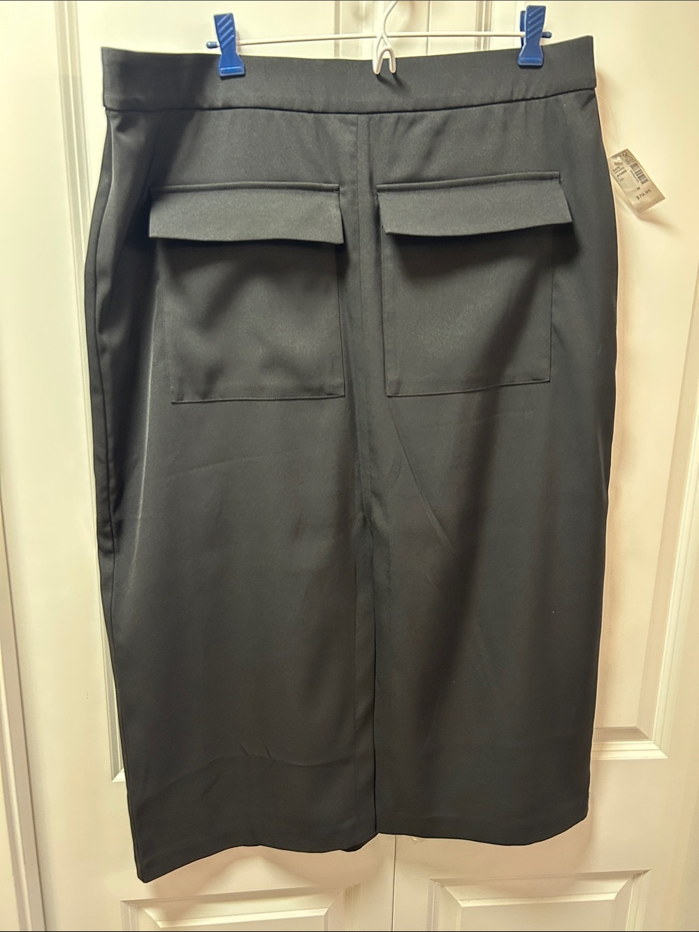 Addition Elle Black Cargo Midi Skirt Size 16 NWT